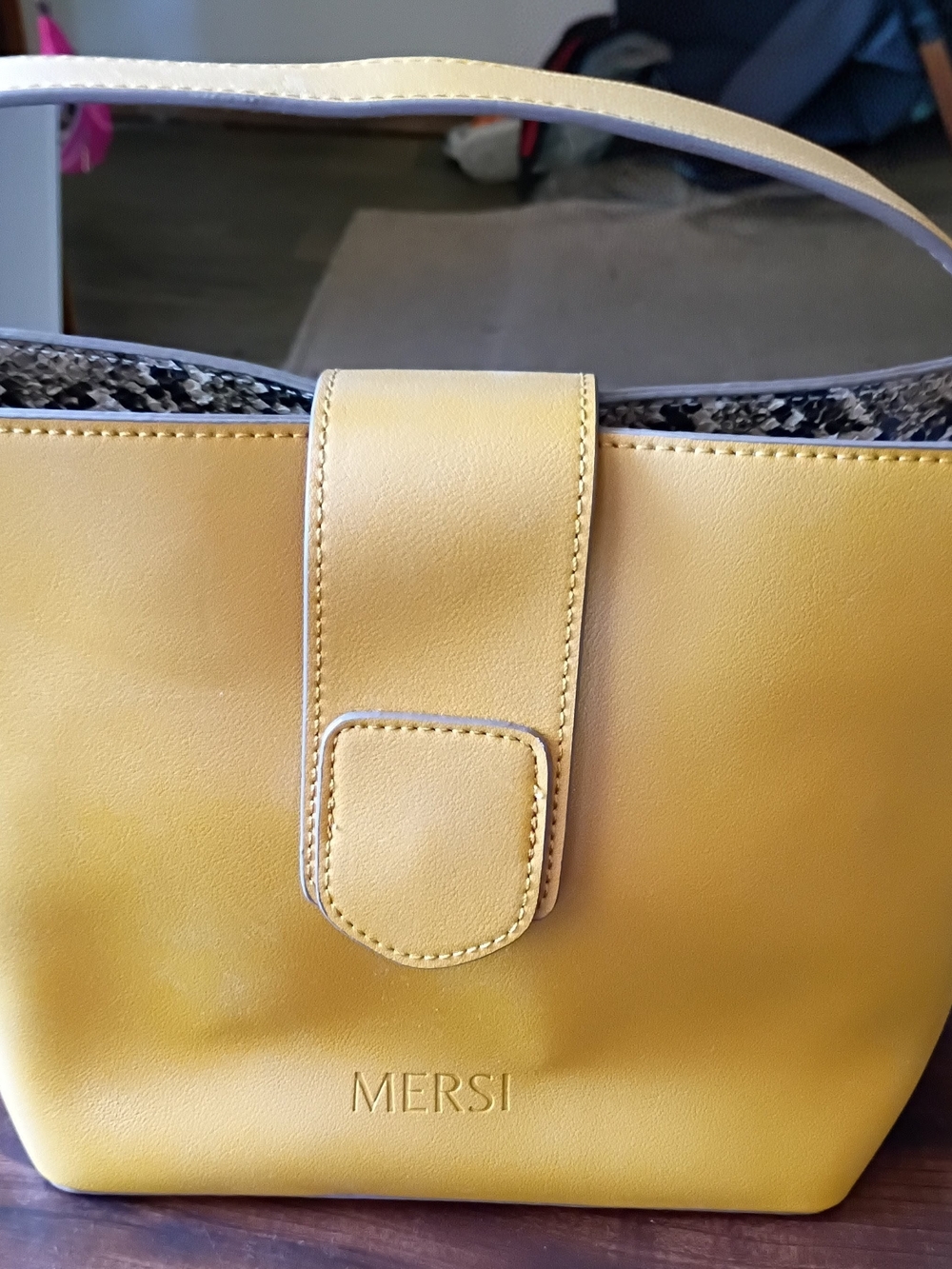 Yellow Mersi Bucket Purse